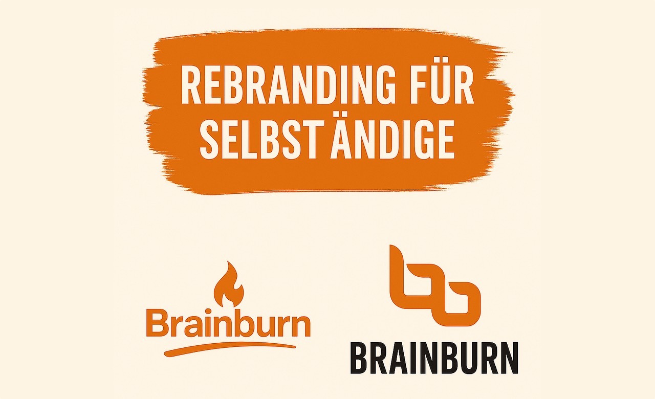 Rebranding für Selbständige zeigt das alte und neue Logo von Brainburn